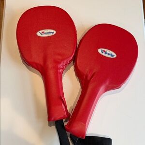 Winning CM-15 Japan Boxing Paddle Punch Mitts - Red - LIKE NEW